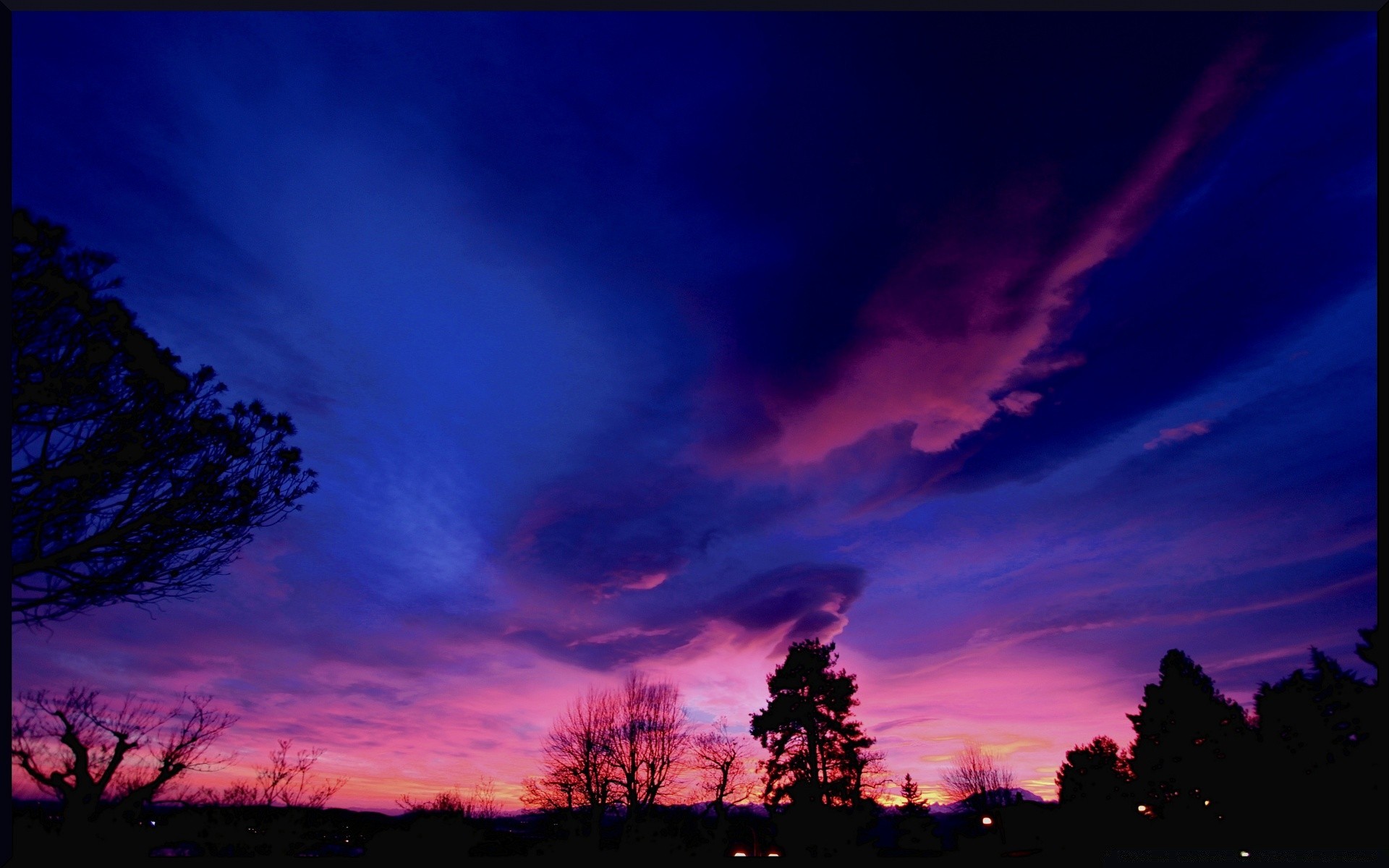 cielo puesta de sol amanecer cielo noche oscuro naturaleza paisaje crepúsculo silueta sol luz color brillante luna árbol clima dramático