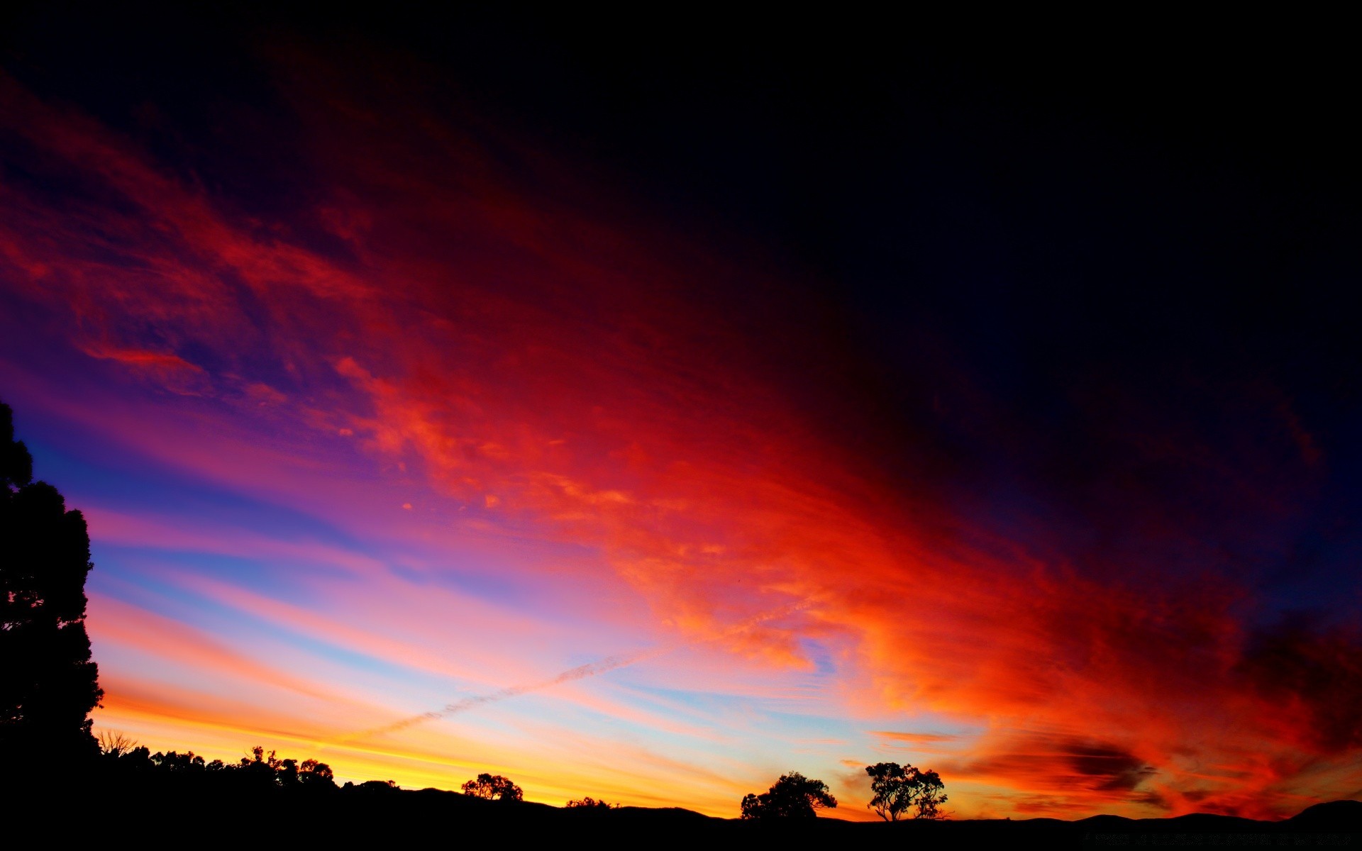 ciel coucher de soleil crépuscule aube soir sombre à l extérieur ciel silhouette soleil nature