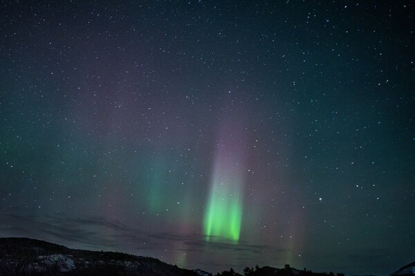 Northern lights in the sky, in astronomy