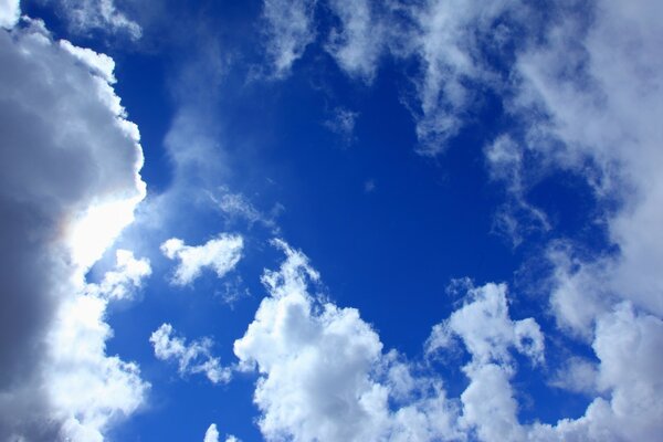 Beautiful clouds in the sky in good weather