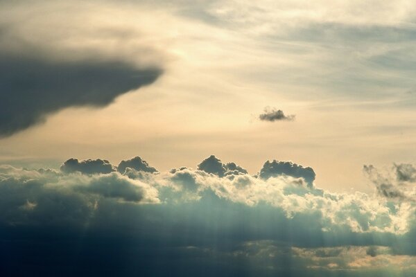 Landscape of the sky before the storm