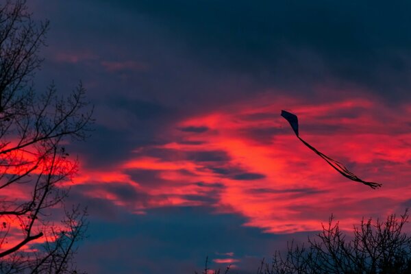 The mysterious beauty of the sky during sunset