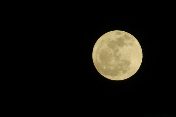 Full moon in clear weather