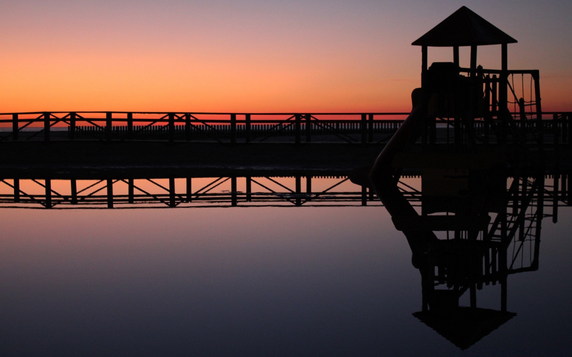 cielo puesta del sol puente silueta amanecer cielo agua noche mar viajes muelle crepúsculo playa