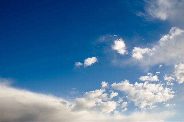 Blue sky on a sunny day with white clouds