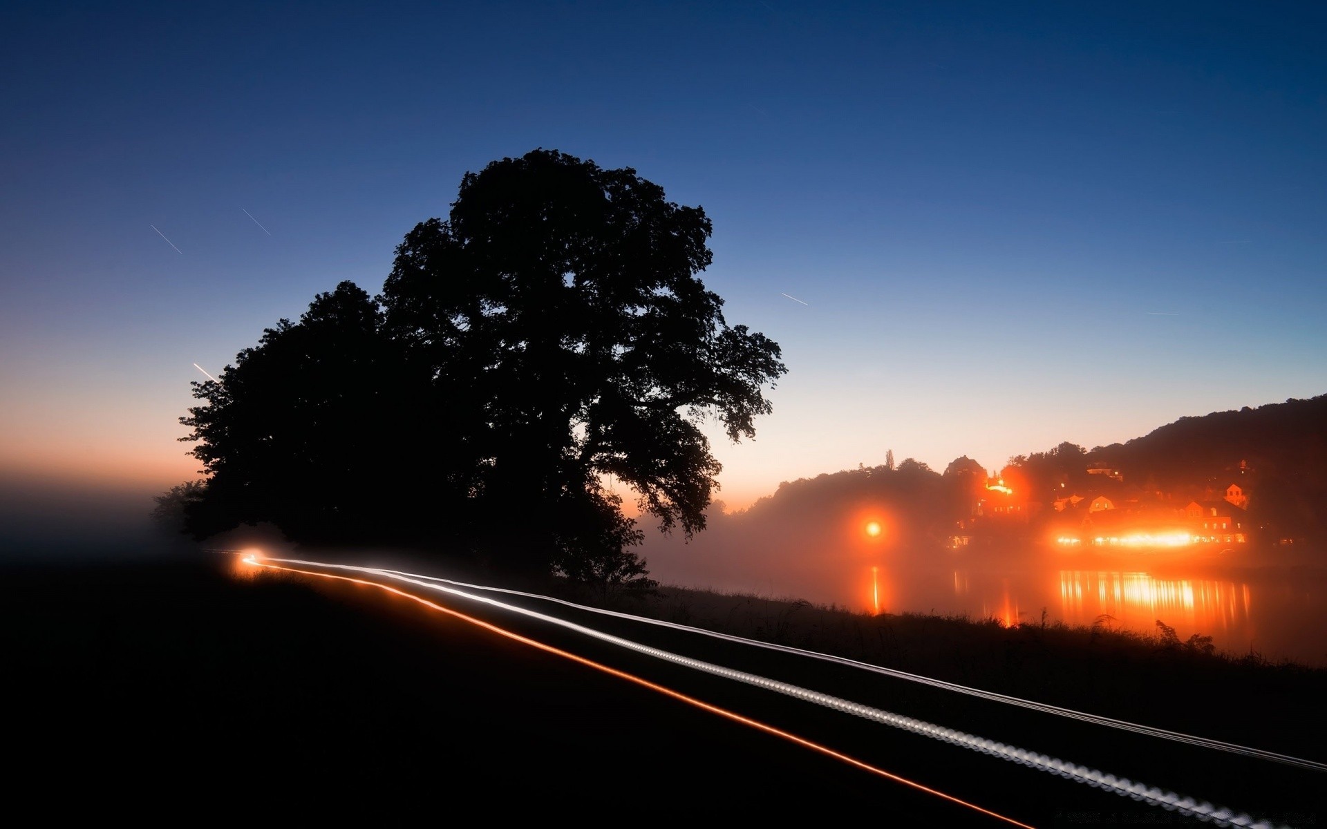 cielo tramonto sera alba sole cielo crepuscolo luce viaggi all aperto natura paesaggio scuro silhouette strada illuminato