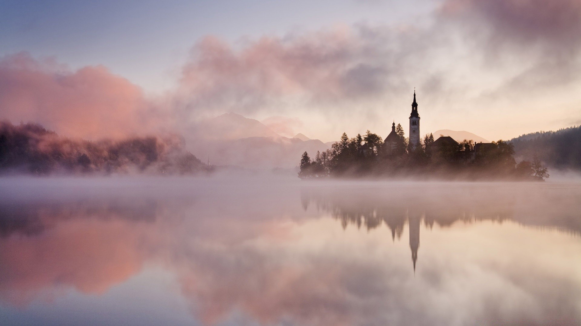 lac brouillard brouillard eau aube coucher de soleil à l extérieur réflexion paysage neige nature voyage hiver rivière ciel