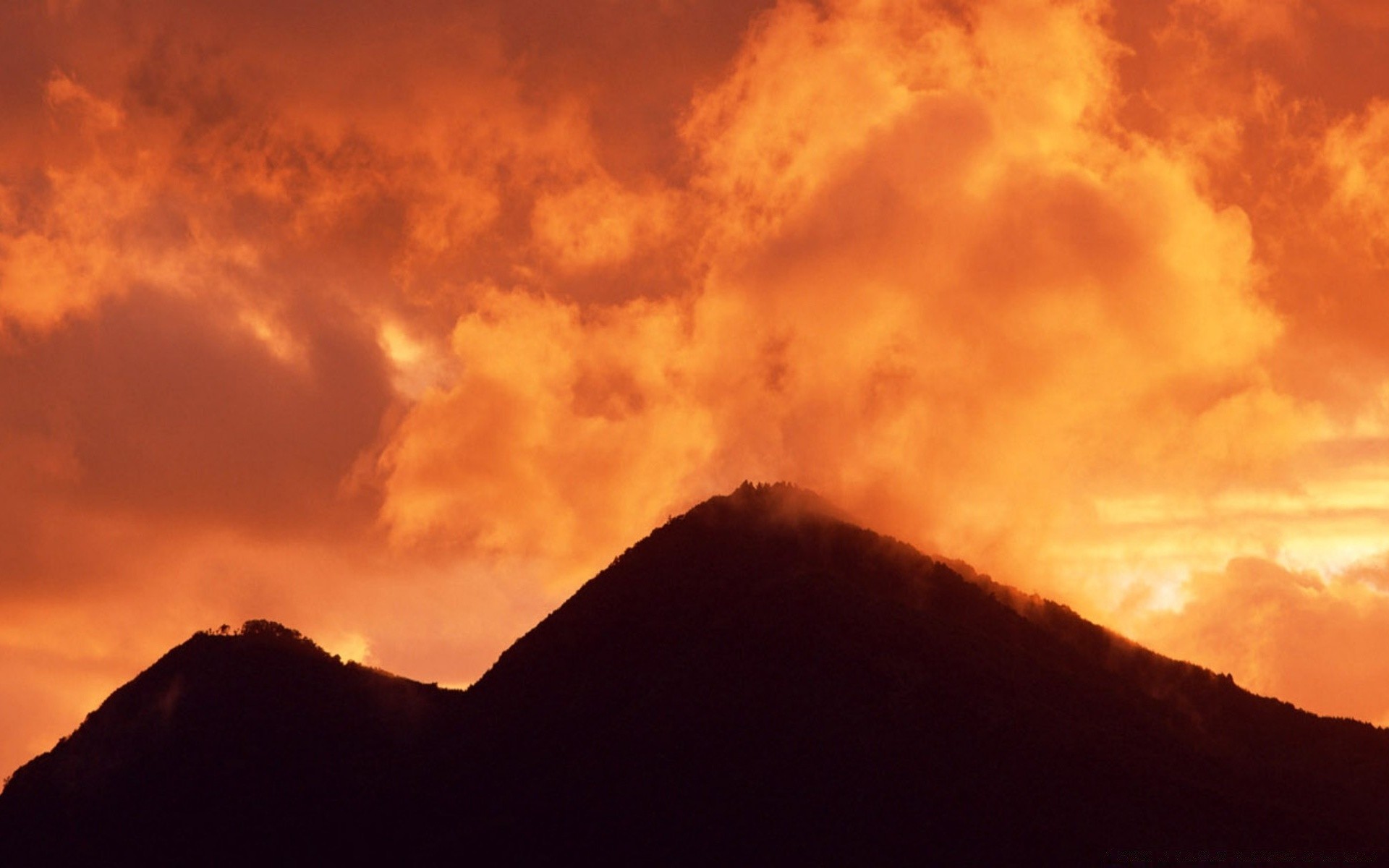 the sky sunset landscape evening sky dawn mountain light sun dusk backlit volcano silhouette nature weather outdoors fair weather storm eruption cloud