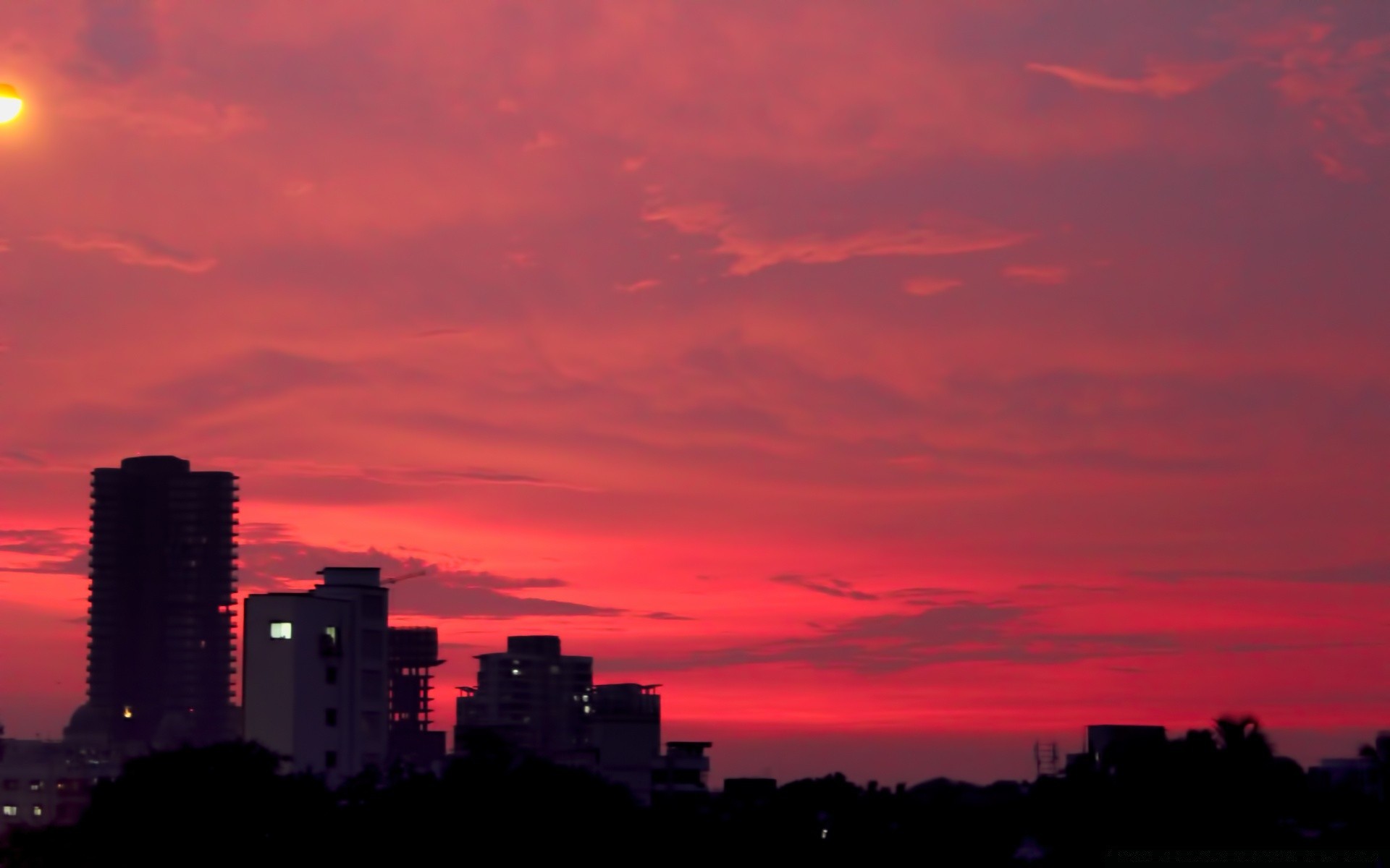 the sky sunset dawn evening dusk sky backlit silhouette outdoors travel architecture city