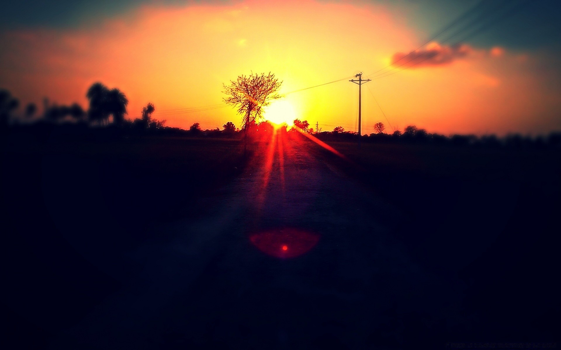 the sky sunset dawn evening sun sky light landscape dusk silhouette backlit nature tree fair weather moon