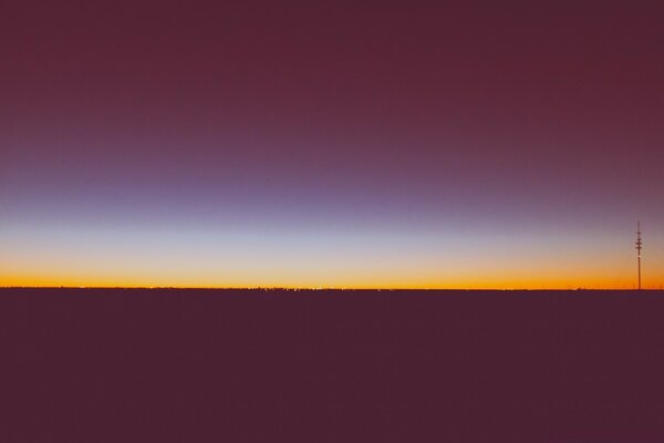 The horizon of the earth and sky