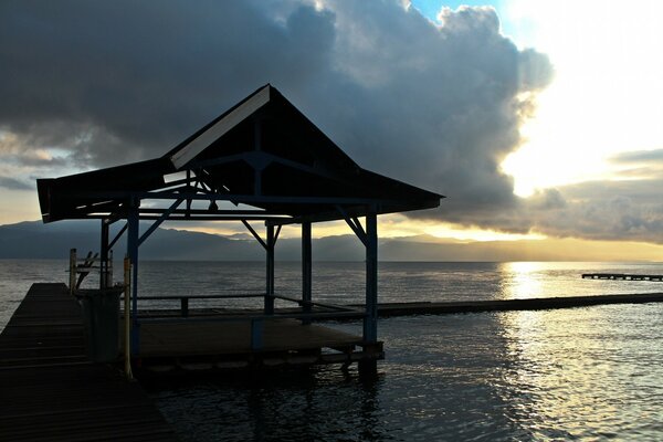 Beach house by the covered sea