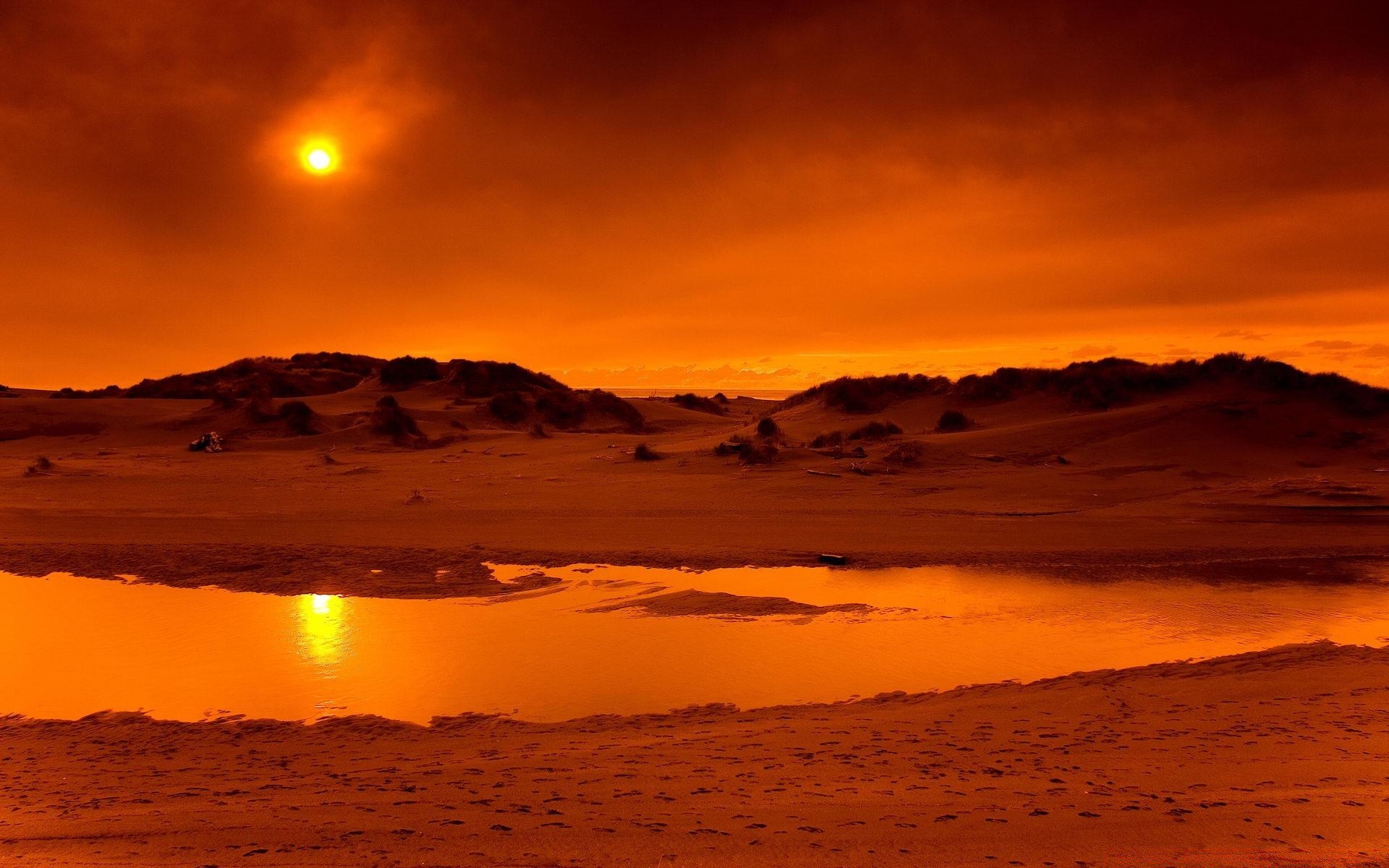 himmel sonnenuntergang dämmerung sonne dämmerung abend wasser himmel gutes wetter wüste