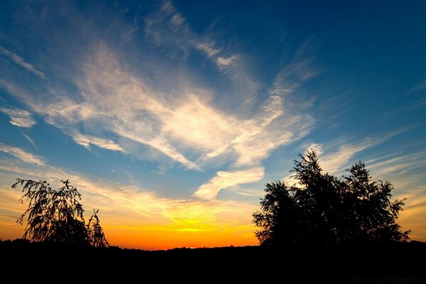 Morgenhimmel vor Sonnenaufgang