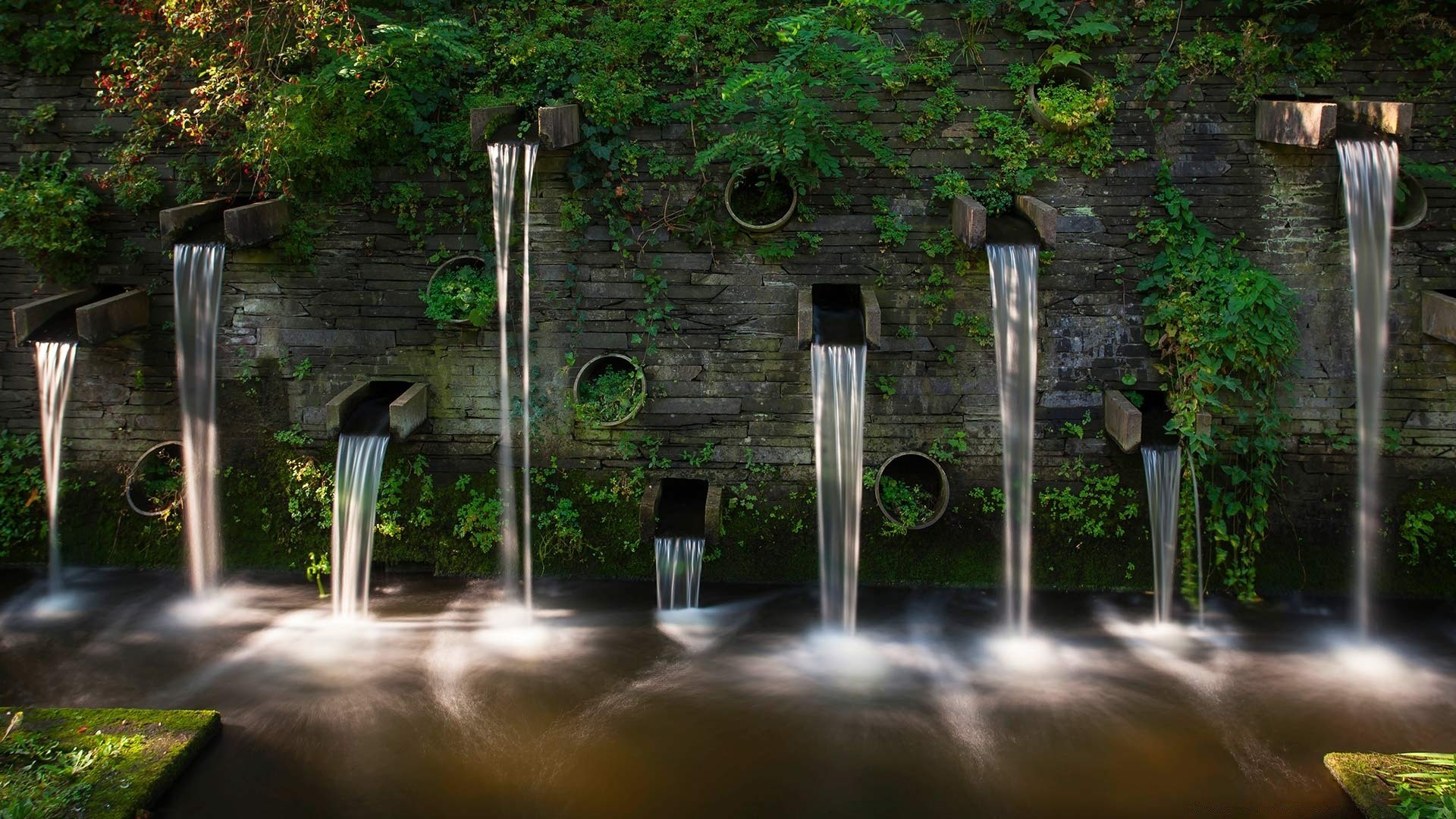 wodospady woda deszcz drewno drzewo na zewnątrz ogród podróże liść ulica natura architektura światło jesień lato