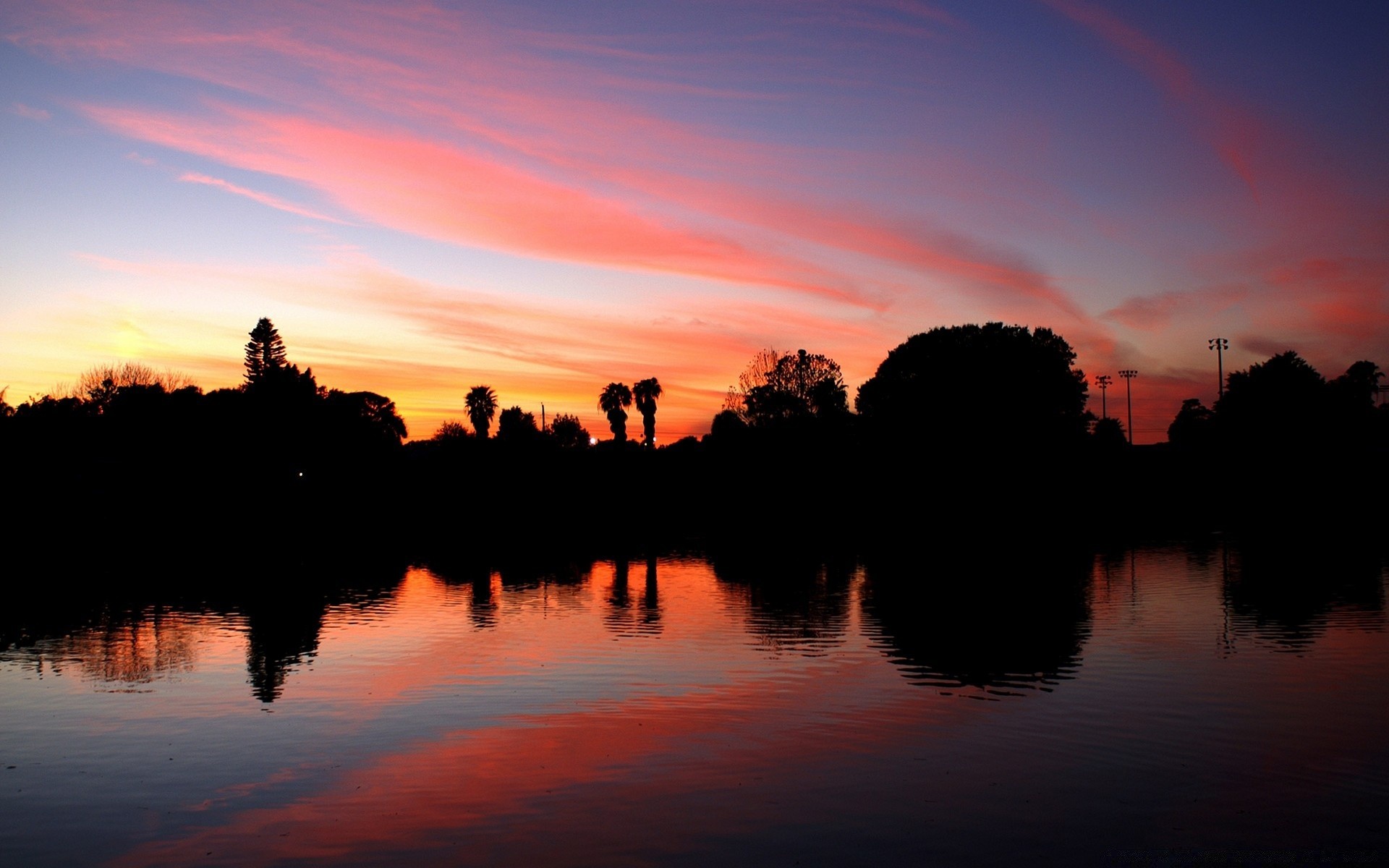 cielo tramonto alba sera riflessione lago crepuscolo acqua illuminato silhouette fiume sole paesaggio all aperto cielo luce