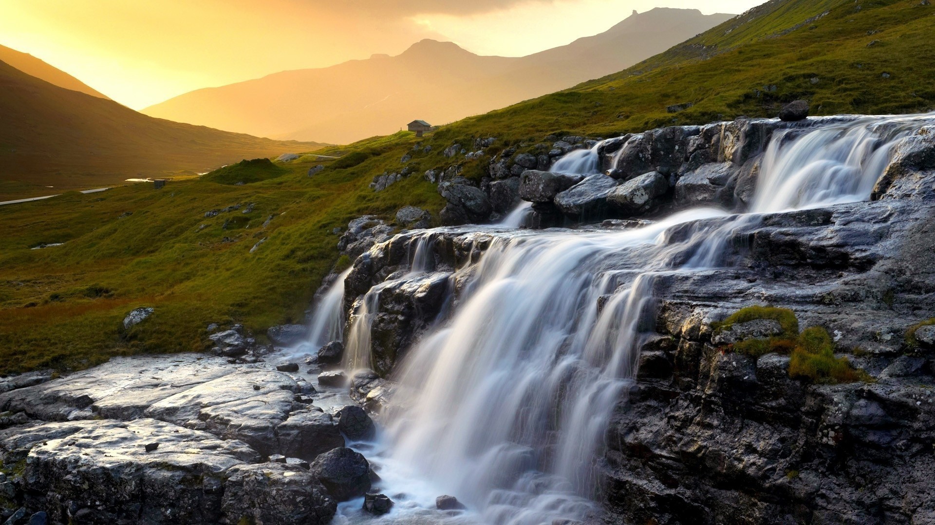 cascate acqua paesaggio fiume cascata roccia flusso all aperto viaggi natura montagna muschio movimento