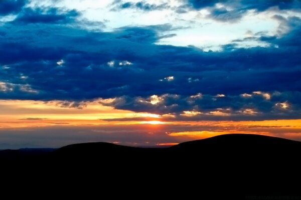 The sky on the background of sunset