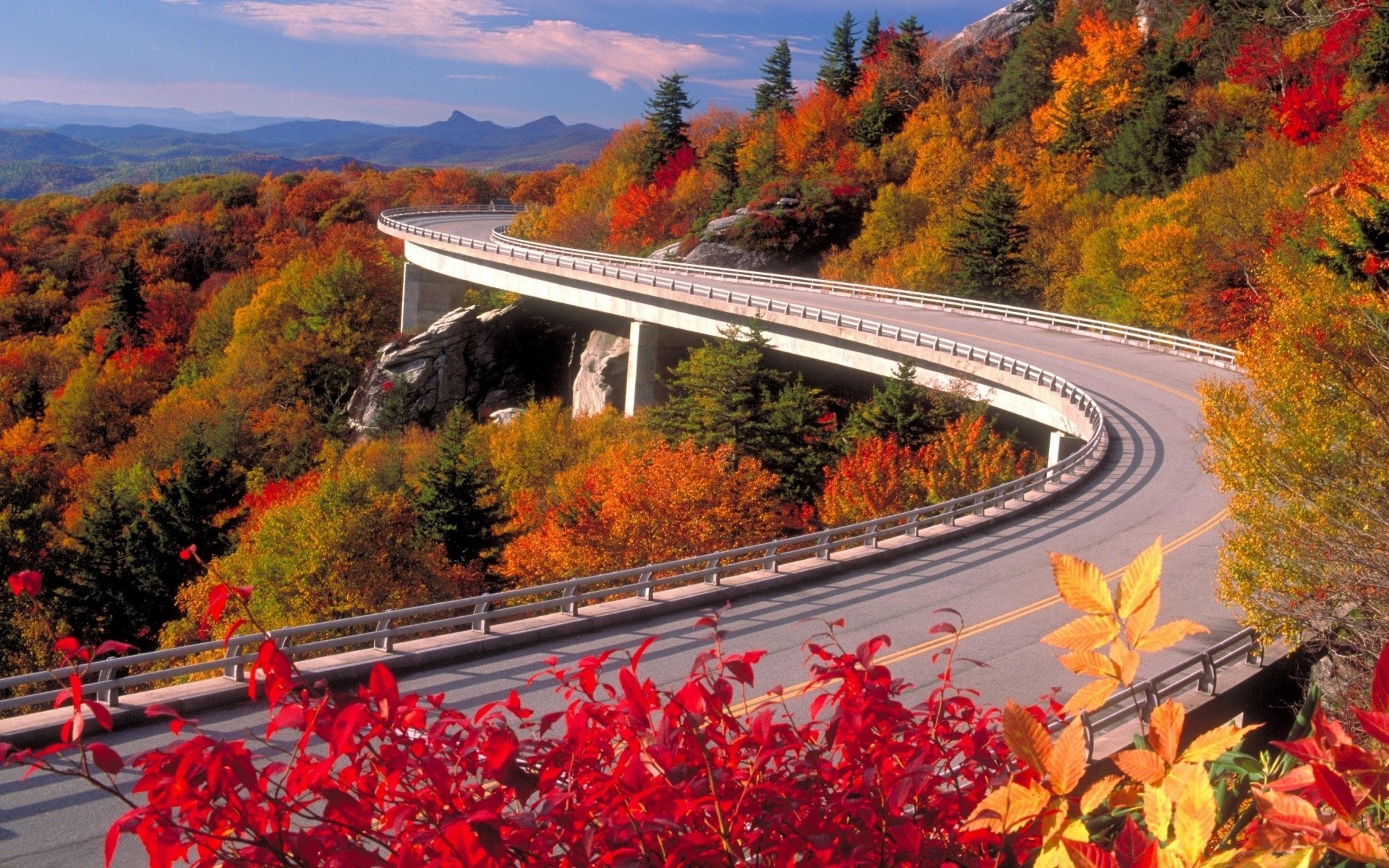 autumn transportation system road outdoors fall travel nature tree highway landscape car guidance