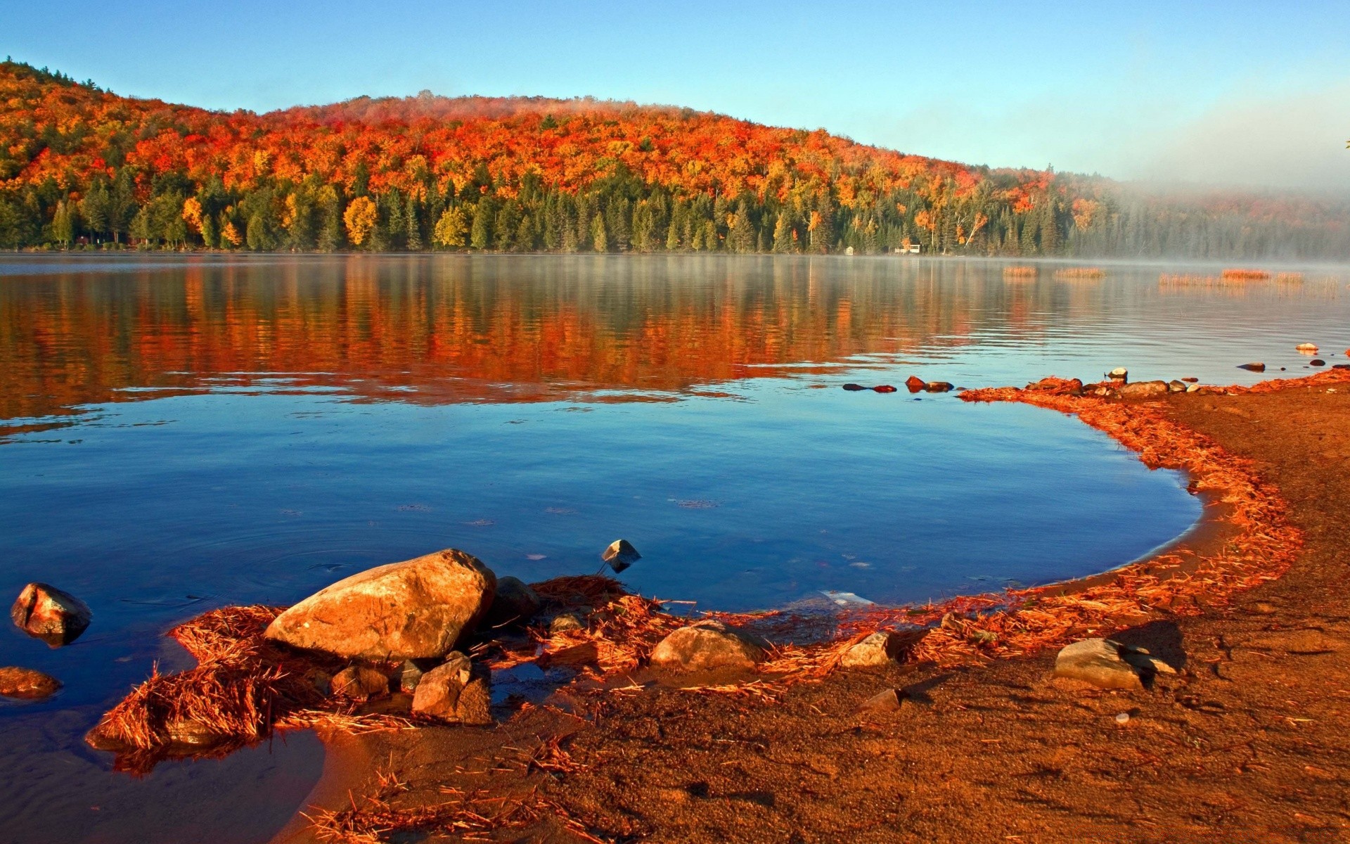 autunno acqua scenico viaggi all aperto riflessione paesaggio sera tramonto luce del giorno lago cielo