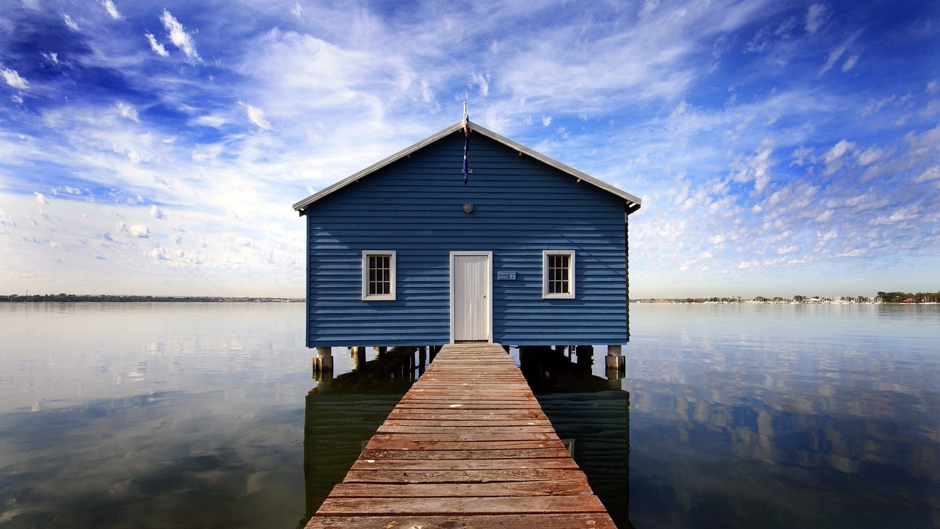 lake water sky reflection outdoors landscape wood sunset house dawn travel architecture sea light