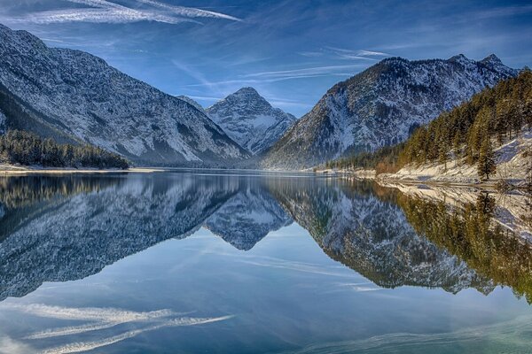 A warm lake in a cold valley