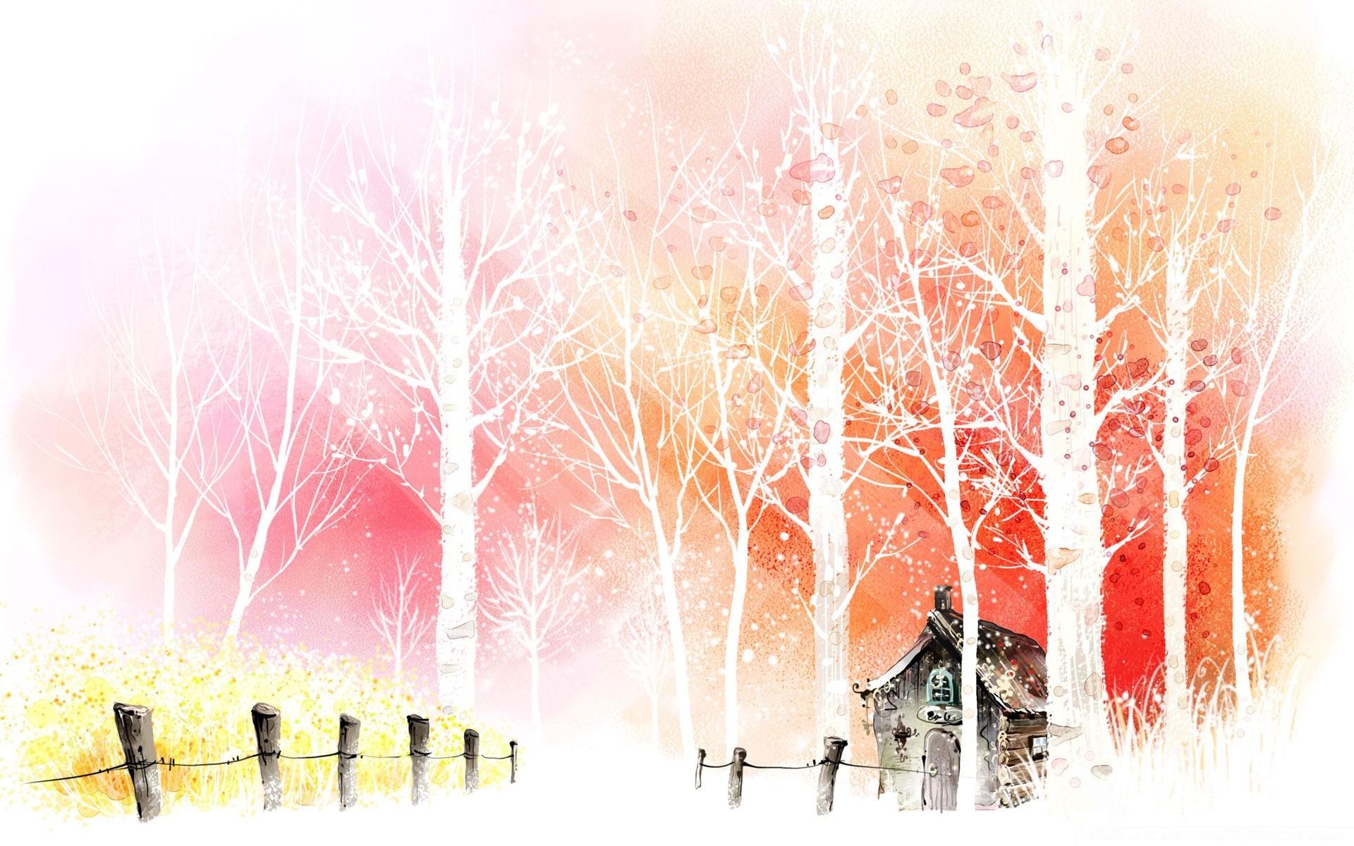 autumn winter frost bright snow cold desktop nature season graphic design