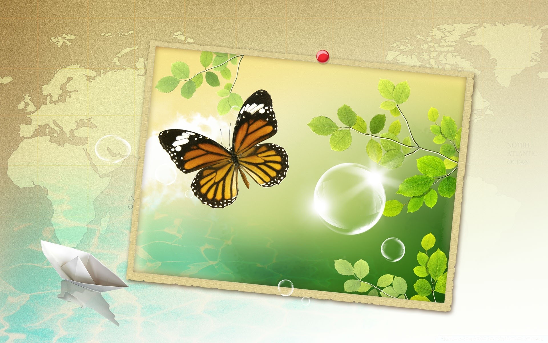 printemps papillon bureau illustration fleur nature vecteur feuille lumière design