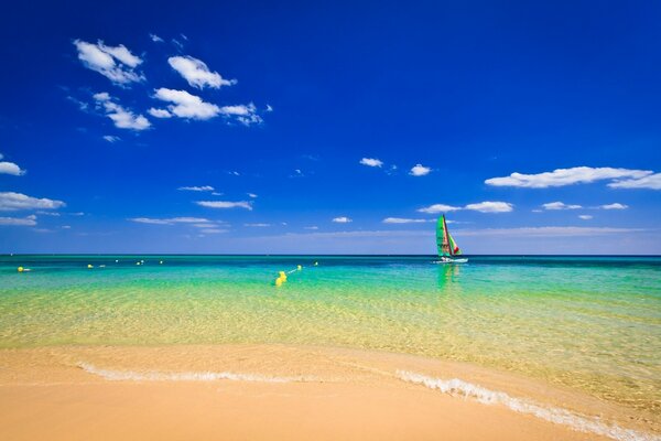 Sommerlandschaft: Meer , Sand , Wolken