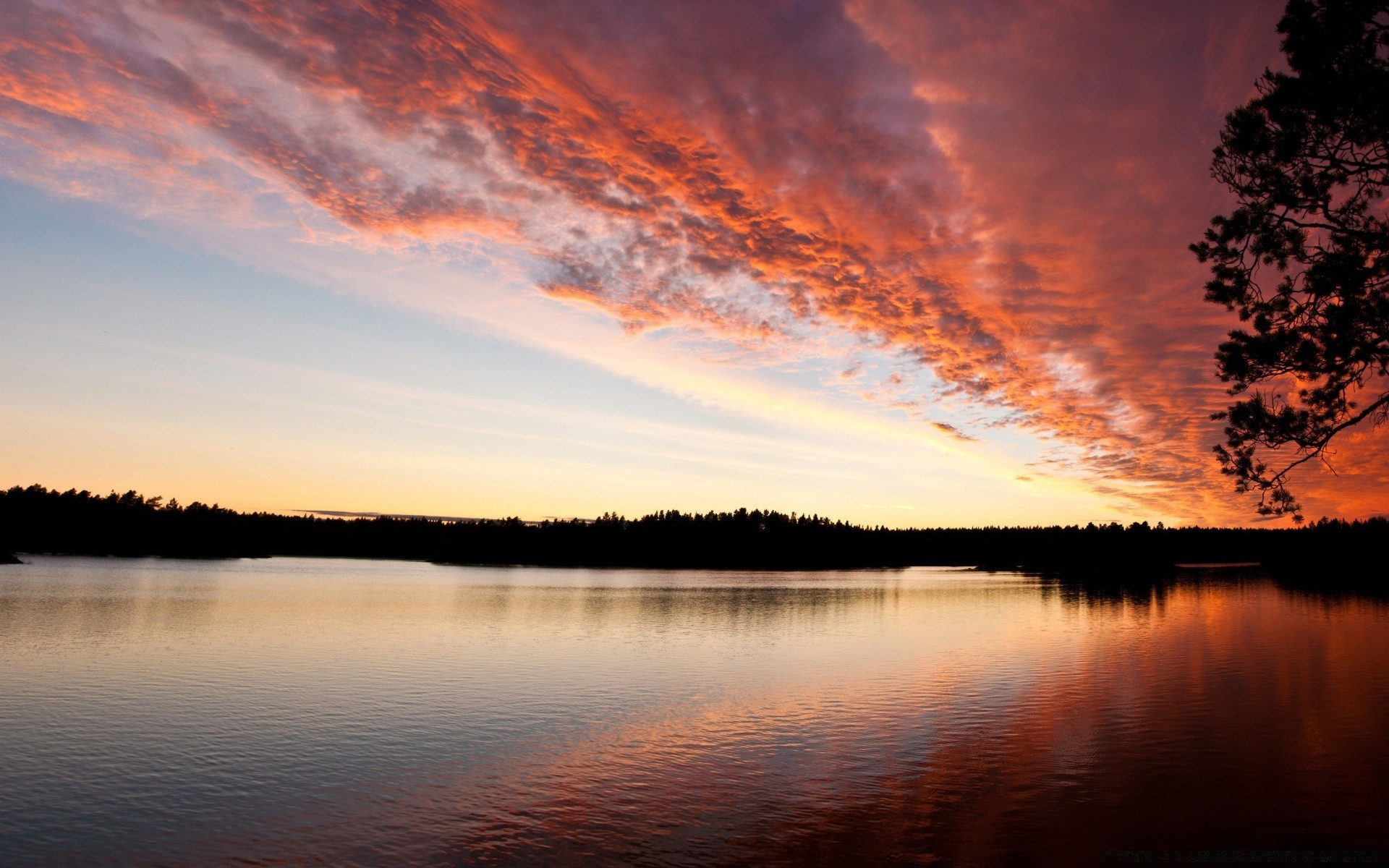 lago tramonto alba acqua sera riflessione crepuscolo natura paesaggio all aperto sole albero cielo