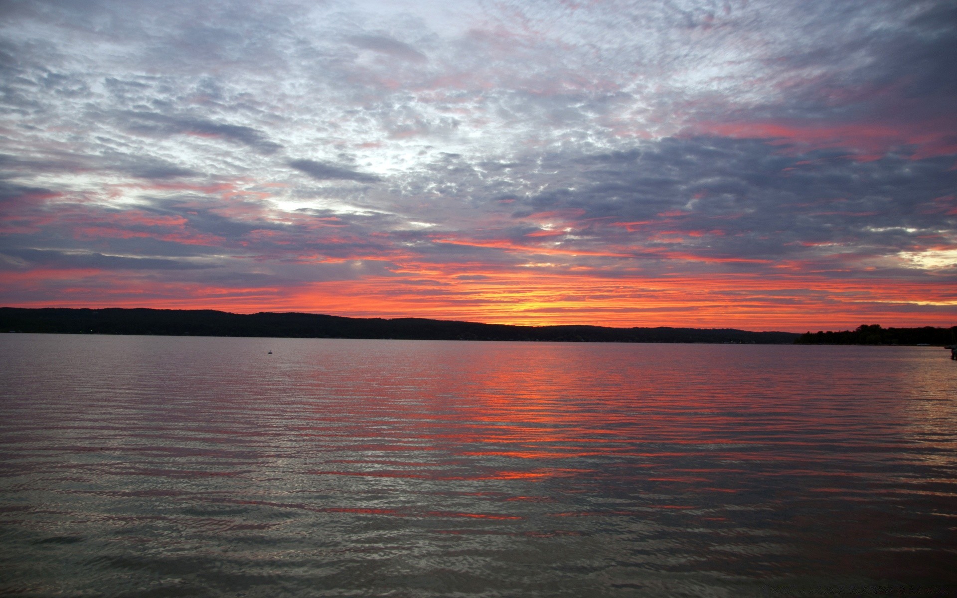 lac coucher de soleil aube eau crépuscule soir réflexion paysage