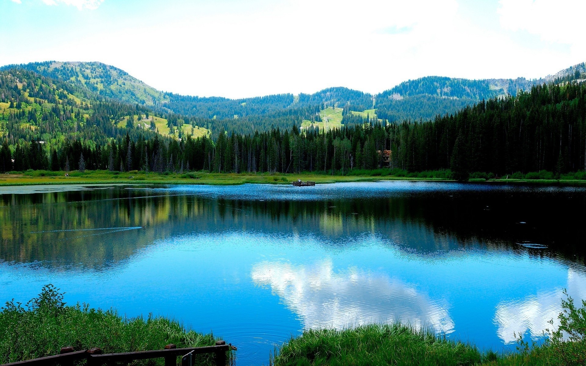 lake water nature reflection wood outdoors travel landscape tree sky river scenic summer mountain composure