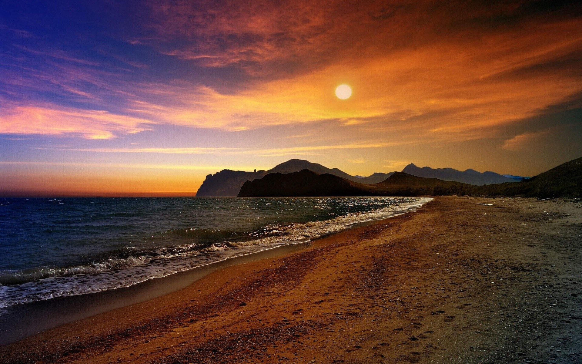 summer sunset water dawn dusk beach sea evening sun ocean sky travel seascape landscape seashore sand nature