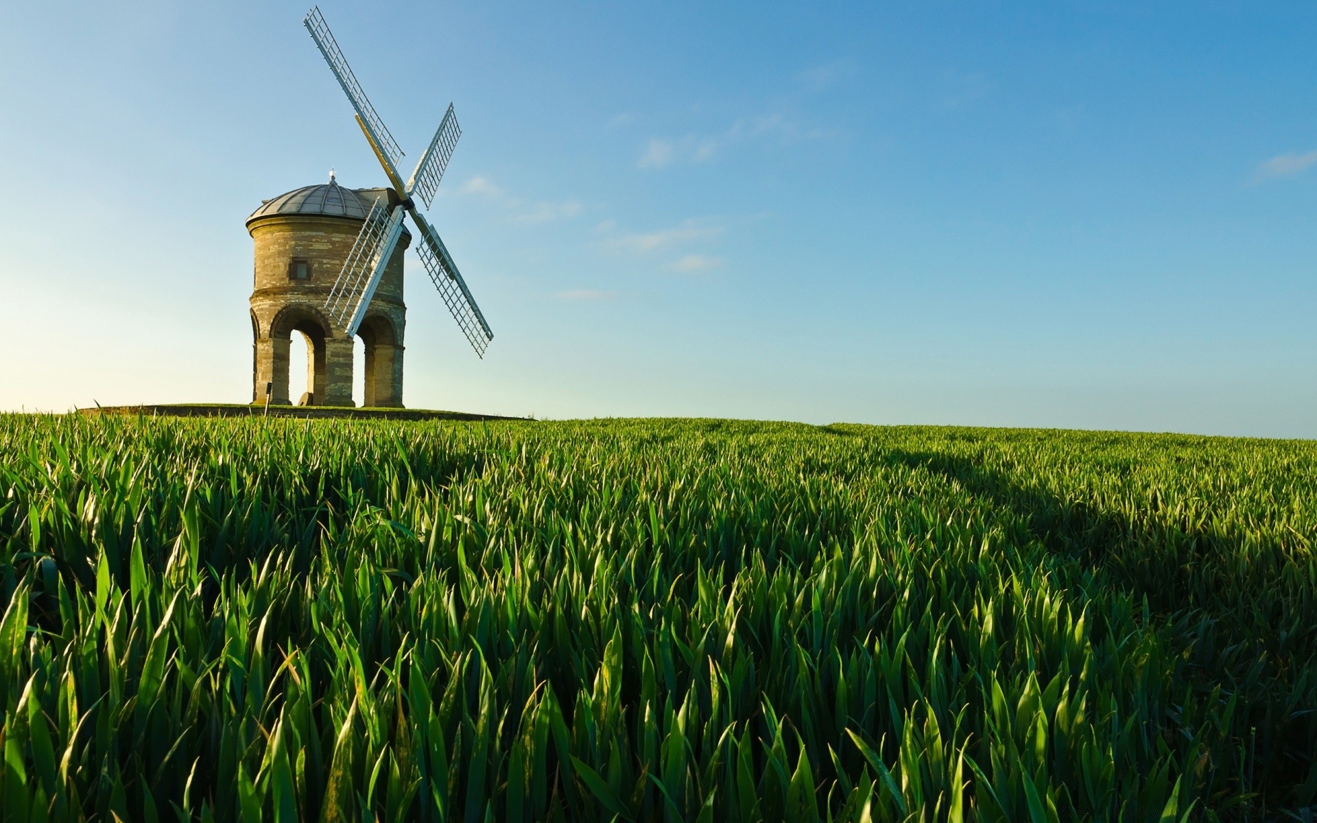 summer farm field agriculture landscape grass rural sky countryside outdoors nature windmill wind cropland wheat pasture environment