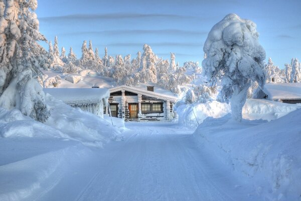 Invierno, nieve fría, hielo