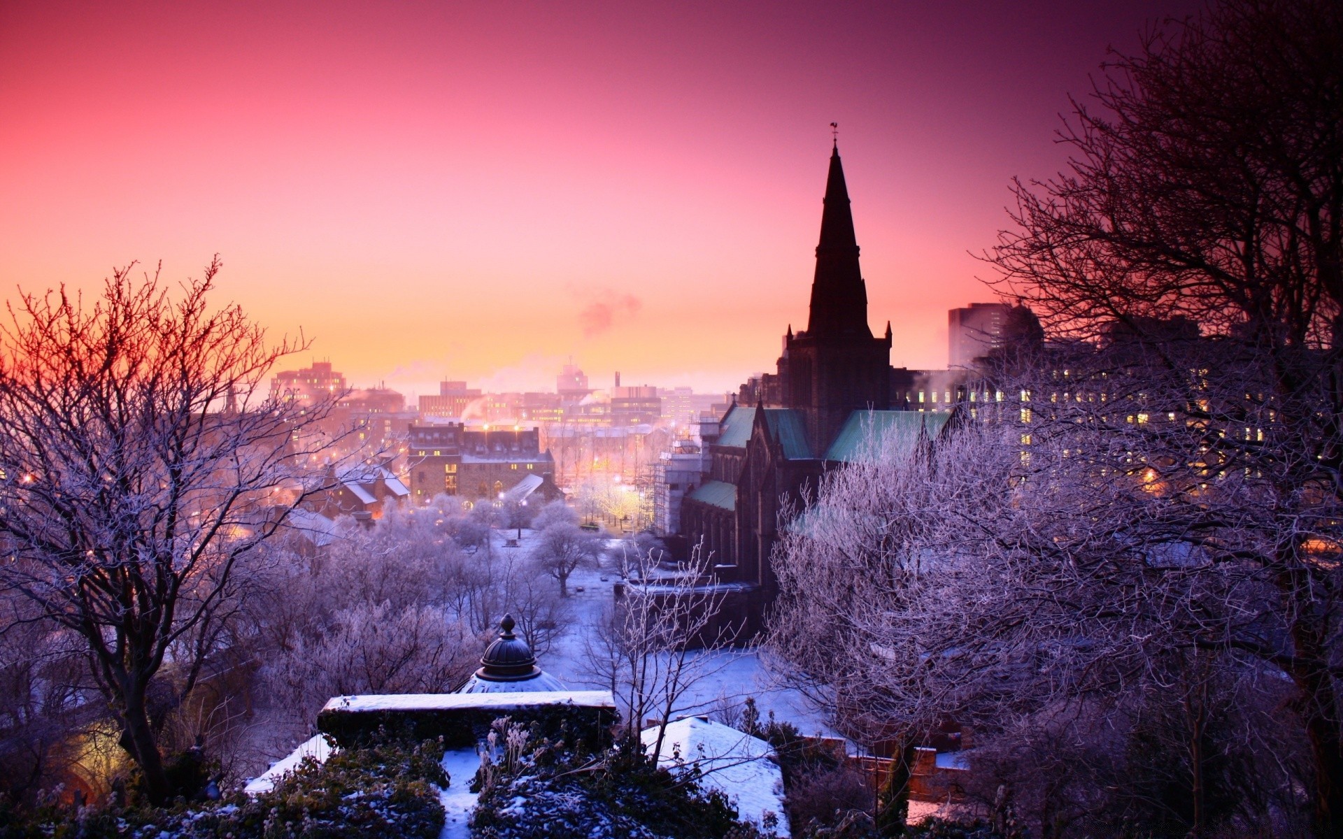 inverno anoitecer noite pôr do sol céu viagens arquitetura amanhecer ao ar livre paisagem igreja árvore casa neve cidade religião luz torre cênica