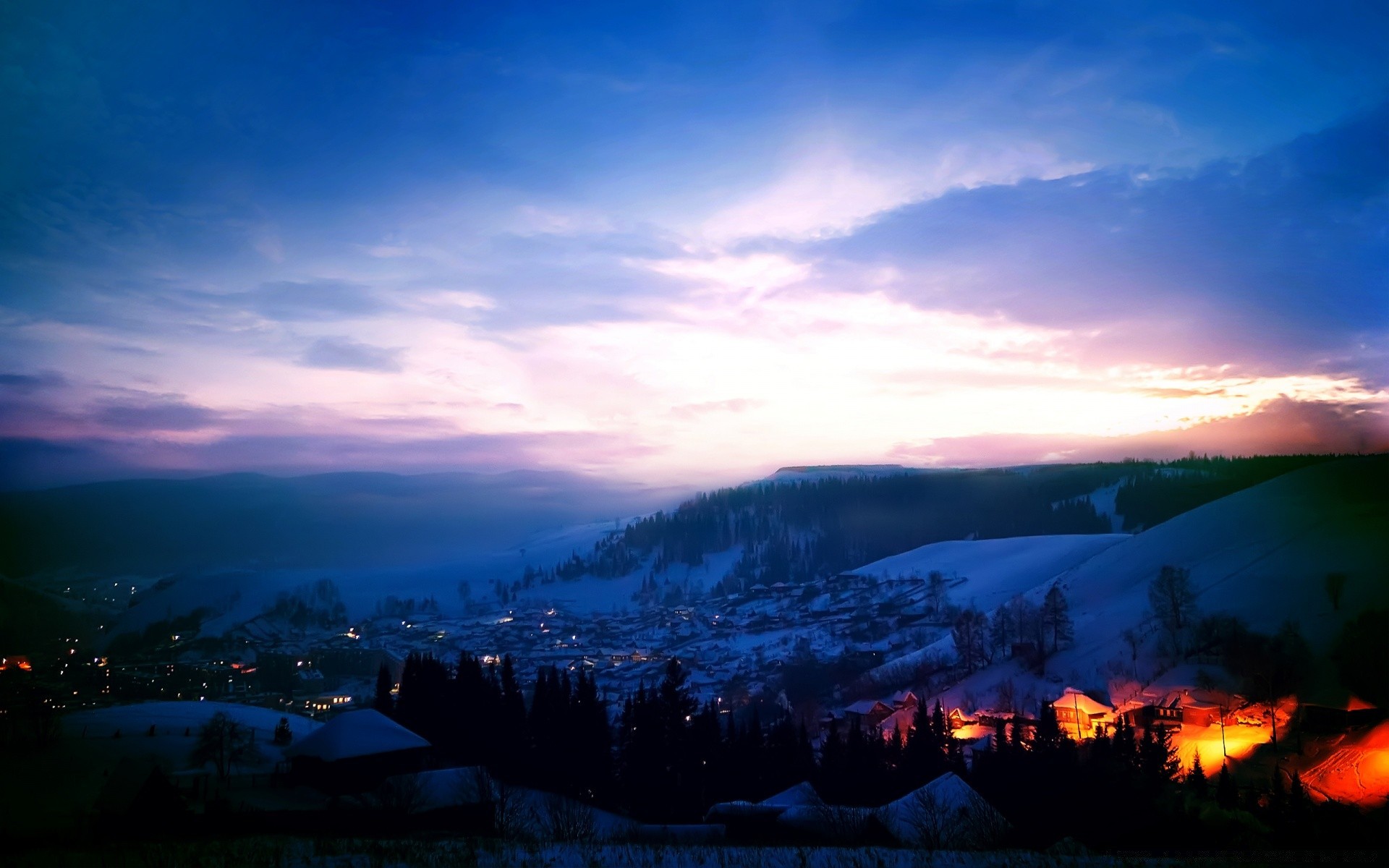 winter sunset sky mountain dawn travel landscape evening nature dusk outdoors light sun