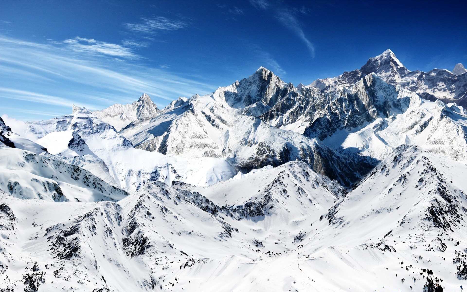 winter schnee berge berggipfel landschaftlich eis kalt verschneit hoch gletscher höhe resort alpine pinnacle top landschaft