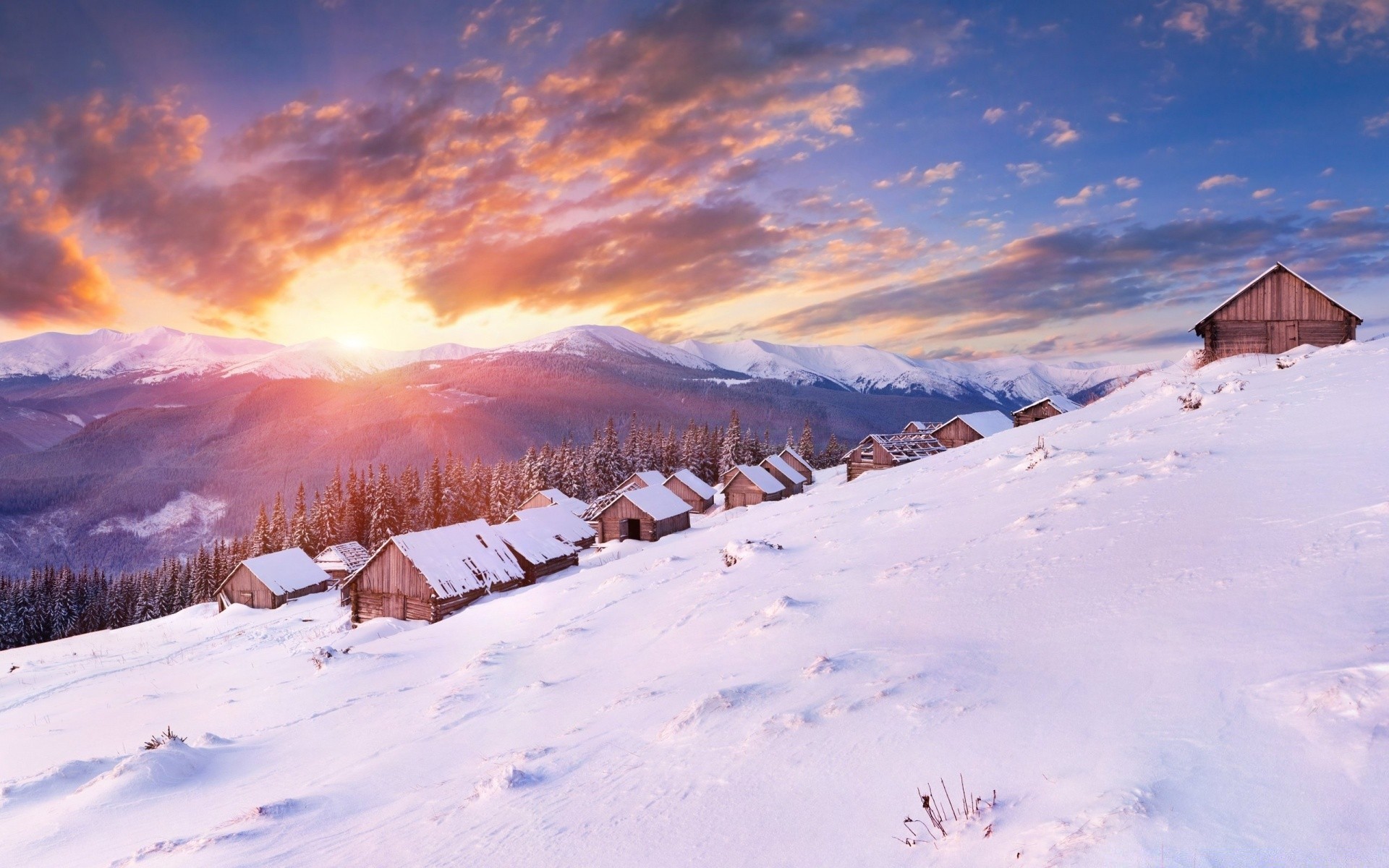 winter snow mountain cold landscape ice scenic frozen resort frost outdoors weather