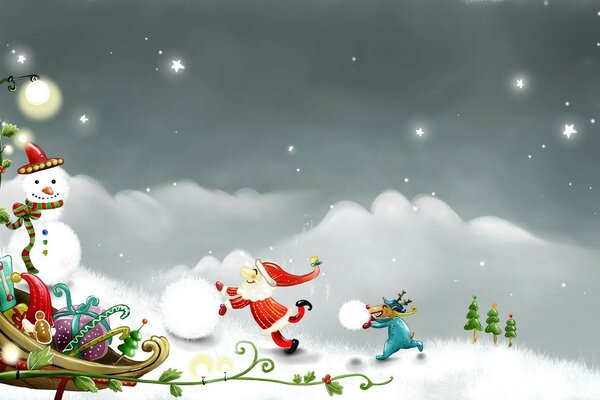 Cartoon Christmas Card