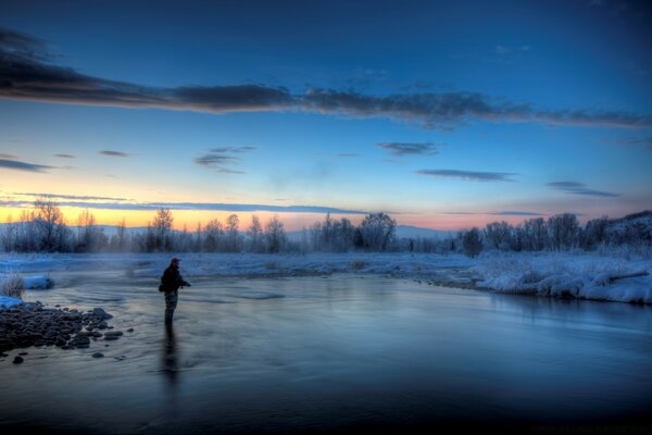 L homme sur la glace. Soirée d hiver