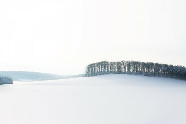 Snow-white expanses far from civilization