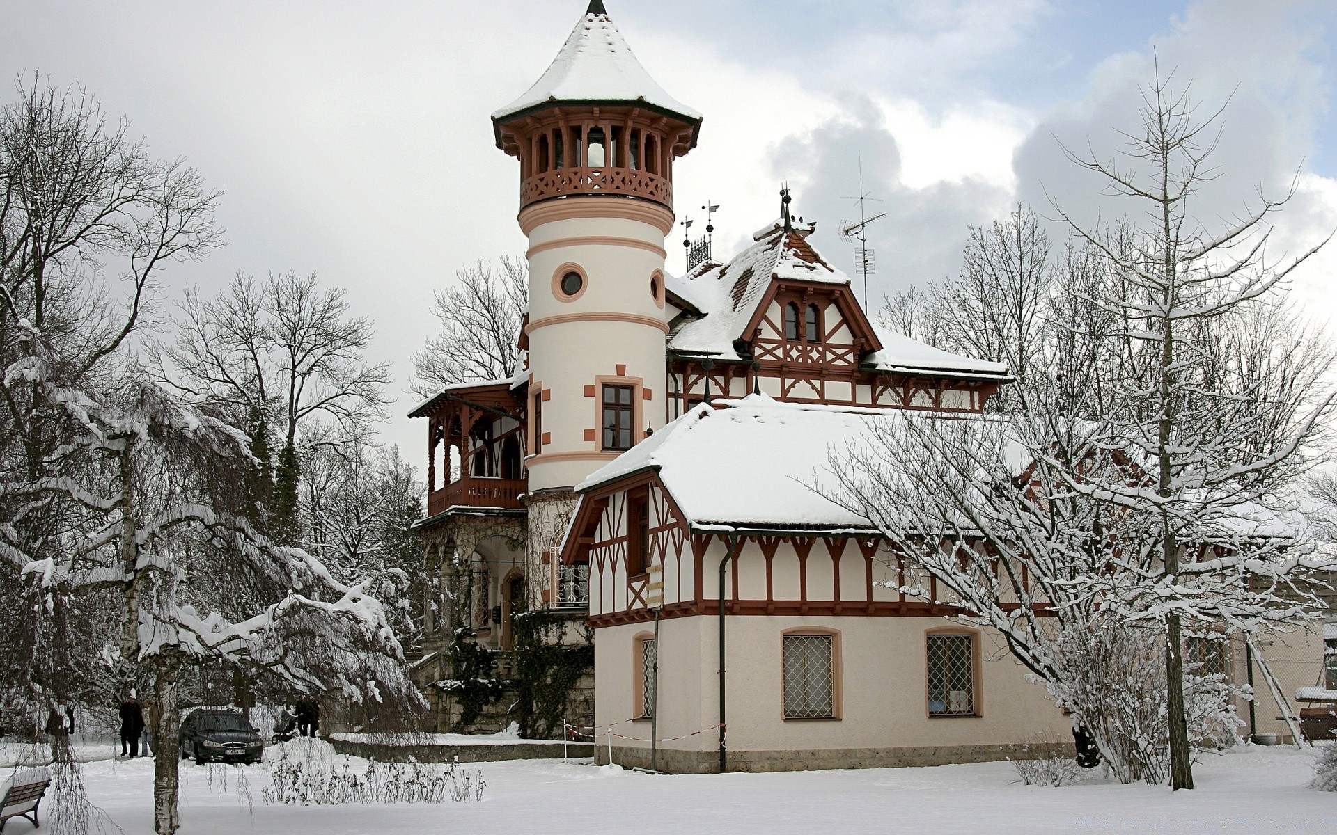 hiver neige architecture bois bois froid maison gel maison voyage à l extérieur ciel traditionnel vieux paysage parc