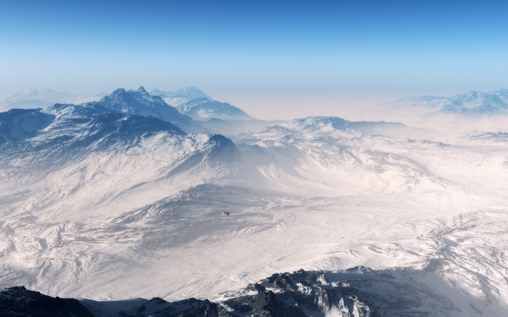 winter snow mountain high cold ice nature sky mountain peak glacier outdoors travel fair weather