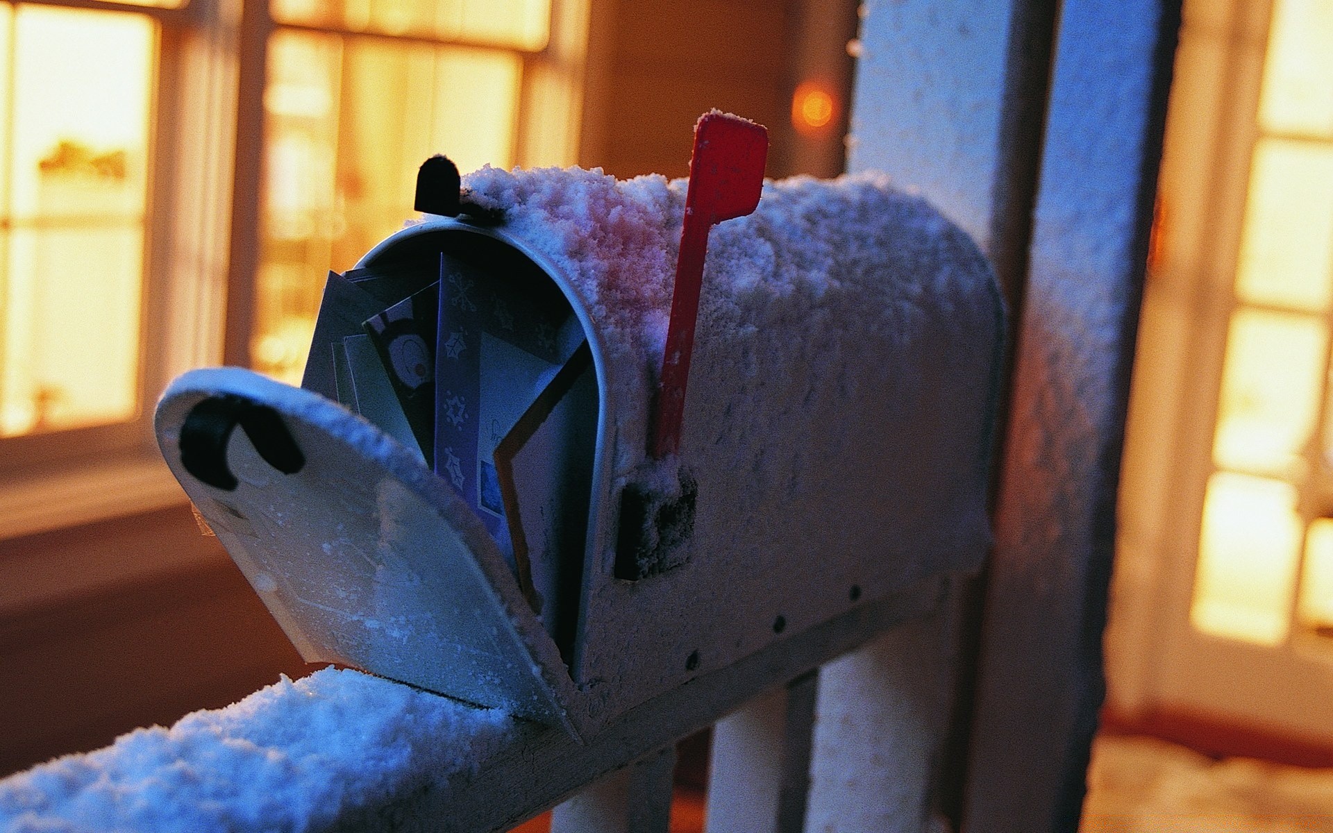 hiver intérieur flou bois meubles neige extérieur voyage lumière du jour flamme