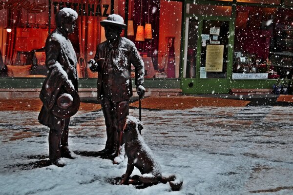 Skulpturen im Winter