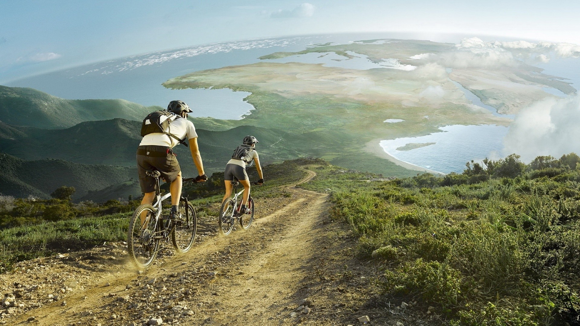 radfahren reisen abenteuer im freien himmel erholung natur erholung berge landschaft sommer wasser straße wandern freiheit