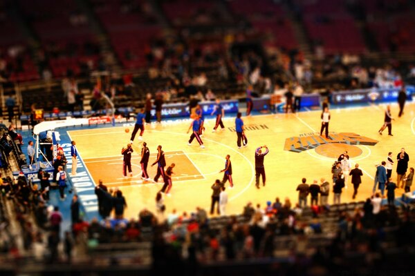 Basketball court. Photos from the game