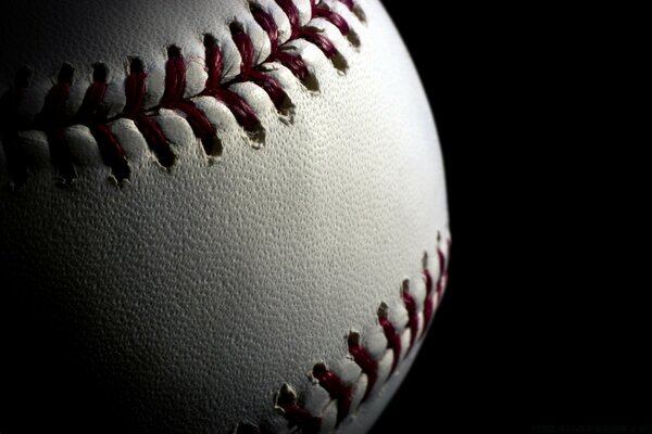 Sports leather ball at the baseball players competition