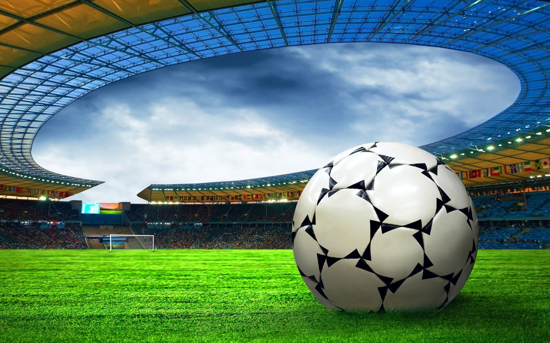 football football balle stade concurrence sport ciel but herbe jeux champ